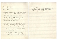 Gordon Cooper Handwritten Memos From Circa 1964 Regarding Spacecraft Windows -- Cooper Warns NASA of Possible Dangers During the Gemini & Apollo Missions